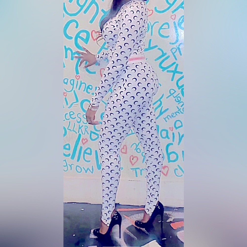 *AUTHENTIC * Marine Serre 2pc moon set Sz:Small